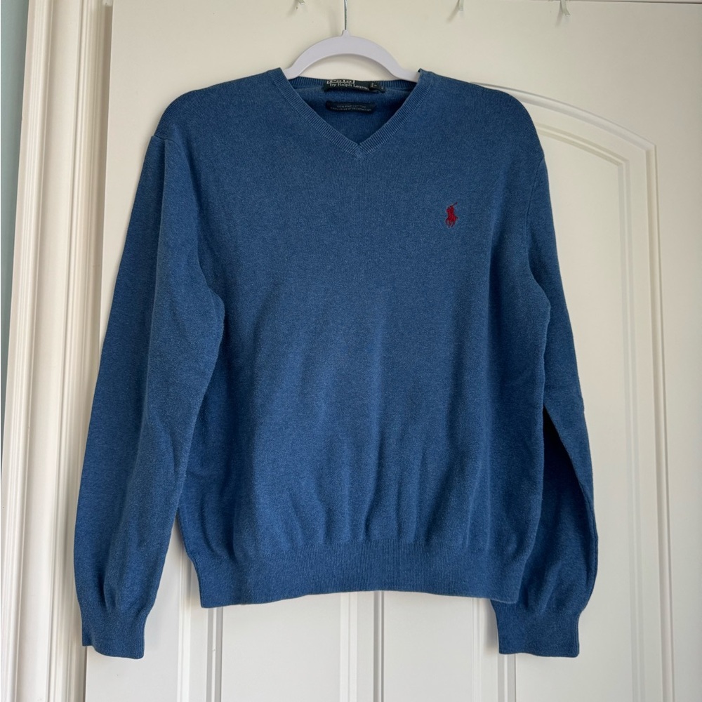 Ralph Lauren Blue V-Neck Sweater